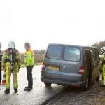 Bestelbus met drugschemicaliën aan de kant gezet op A50 Bestelbus met drugschemicaliën aan de kant gezet op A50