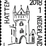 Dijkpoort Hattem op nieuwe postzegel Dijkpoort Hattem op nieuwe postzegel