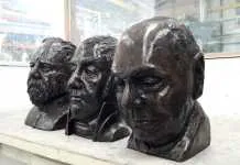 Bronzen Hattemer portretten op het Tinneplein