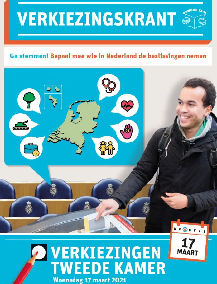 verkiezingskrant in gewone taal