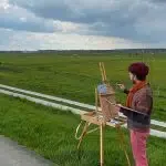 Zicht op Hattem in 50 variaties geschilderd