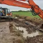 Voortgang reparatie dijk Hoenwaard Hattem
