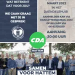 CDA nodigt Hattemers uit voor gesprek over verkiezingsprogramma