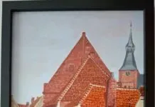 Marianne Kroon-Brinkman schildert Oud Hattem op ambachtelijke wijze